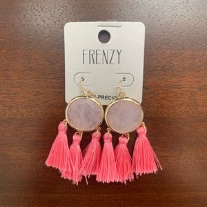 Pink Tassel Earrings🌷